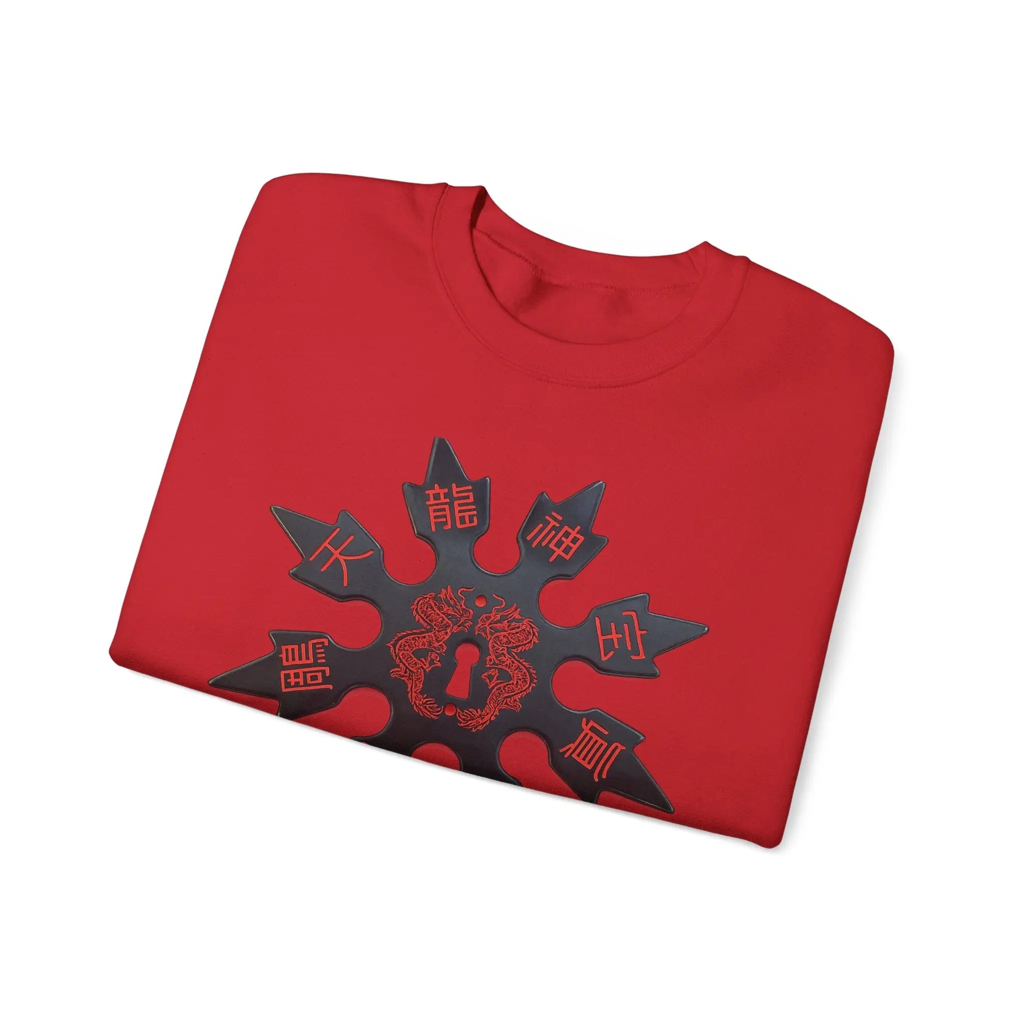 Anime Titan Graphic Sweatshirt — Blue Flame Sleeve Crewneck Printify