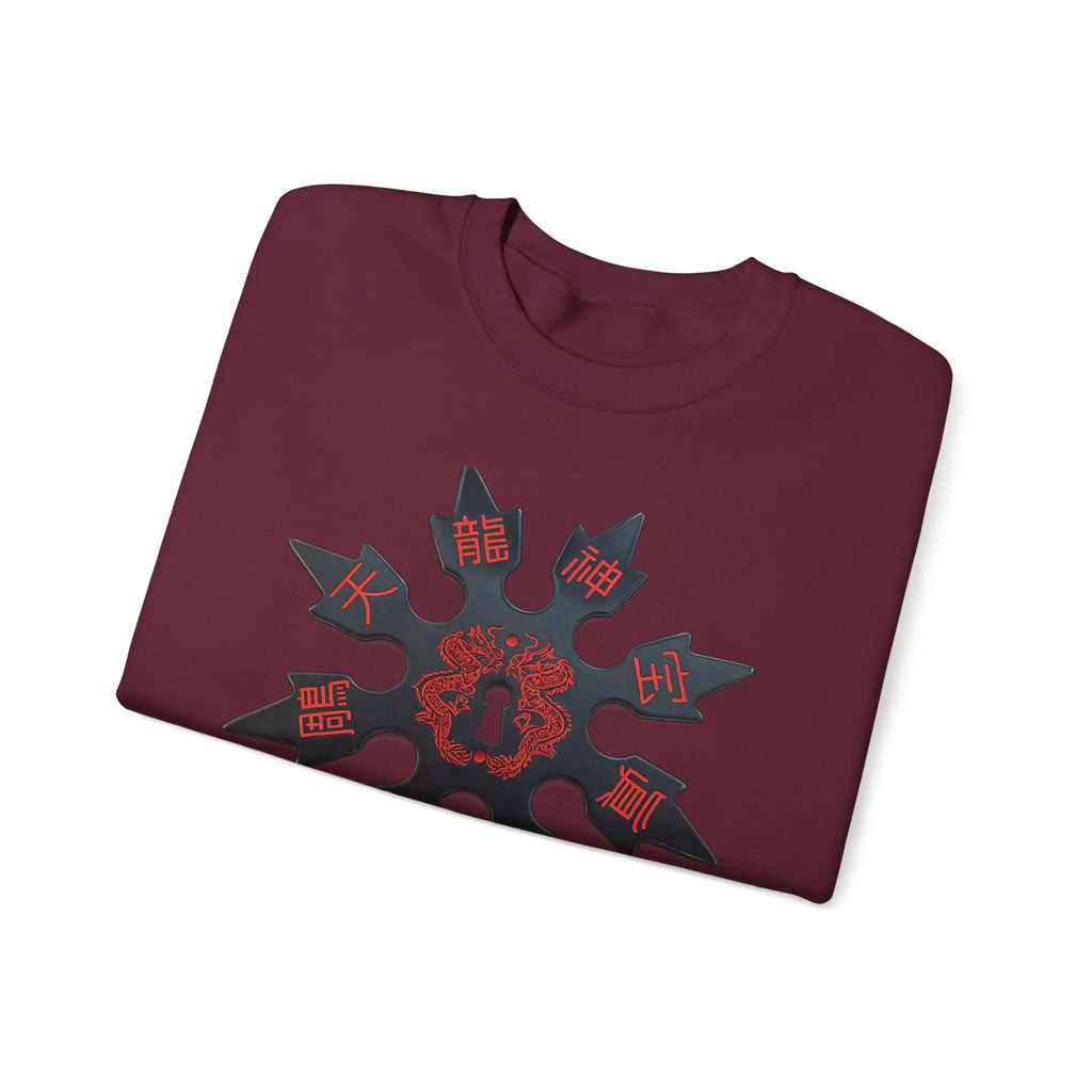Anime Titan Graphic Sweatshirt — Blue Flame Sleeve Crewneck Printify