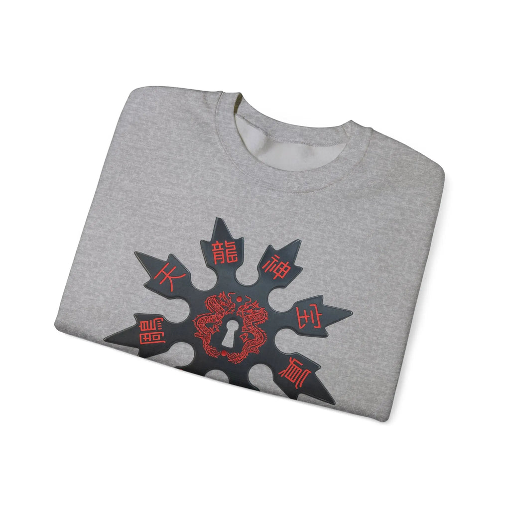 Anime Titan Graphic Sweatshirt — Blue Flame Sleeve Crewneck Printify