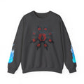 Anime Titan Graphic Sweatshirt — Blue Flame Sleeve Crewneck Printify