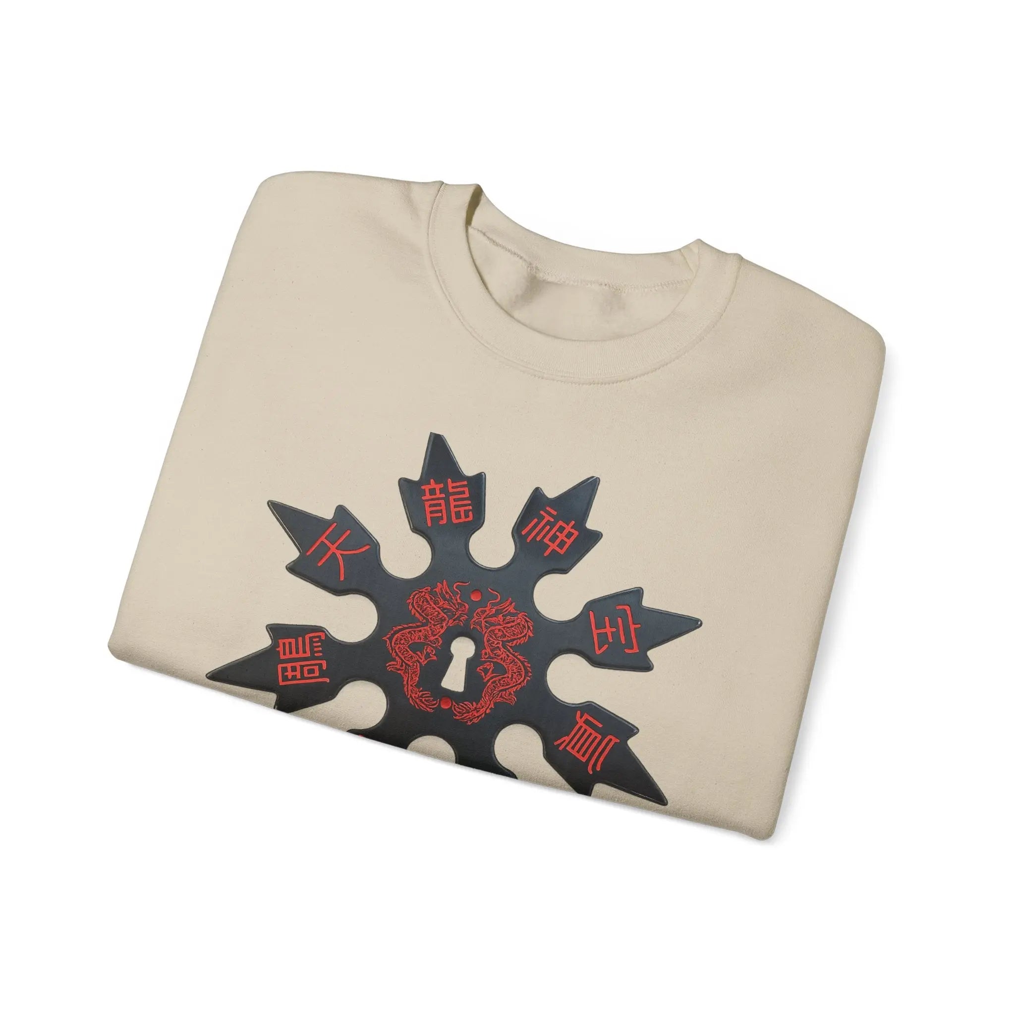 Anime Titan Graphic Sweatshirt — Blue Flame Sleeve Crewneck Printify